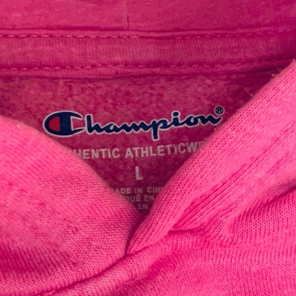 Champion Girl’s Pink Short Sleeve Hoodie Dress with Pocket Youth Kids Size Large - Picture 2 of 7